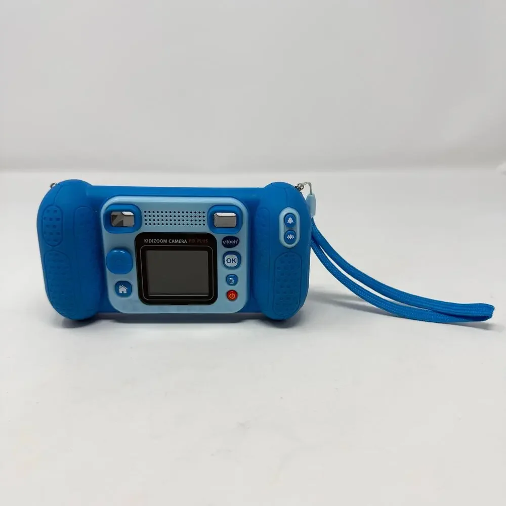 VTech KidiZoom Camera Pix Plus Blue Kids Digital 2MP 4X Zoom Case Tested Works